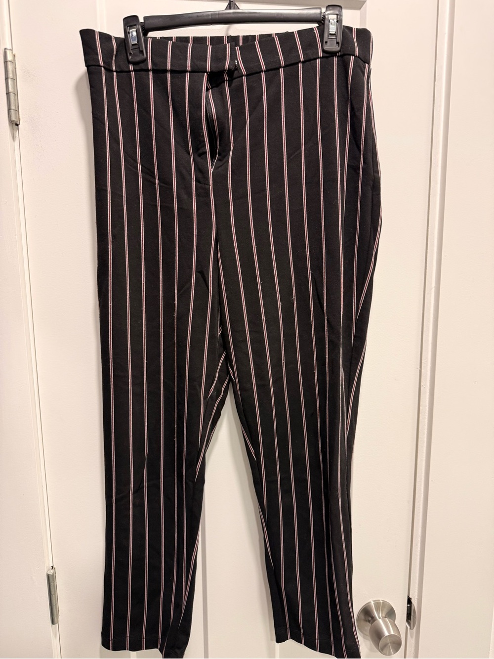 wild fable Black Dress Pants with maroon Pinstripes